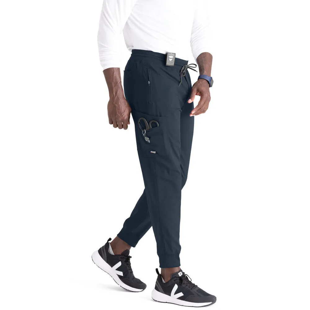 Men's Murphy Jogger Scrub Pant - Greys Anatomy Spandex Stretch Collection / Color - Steel / Fit - Regular / Sizes - XS, S, M, L, XL, 2XL, 3XL by Barco Uniforms