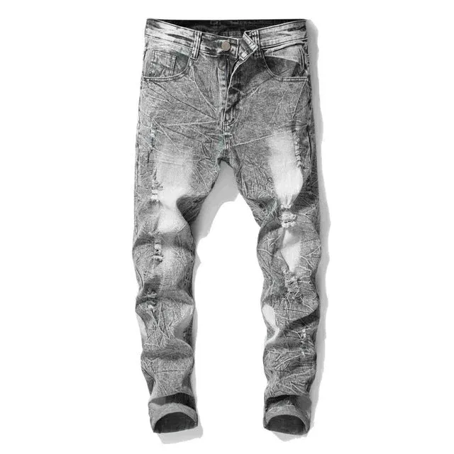 Men's Vintage Distressed Jeans Up To Size 42