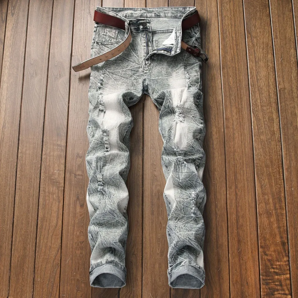 Men's Vintage Distressed Jeans Up To Size 42