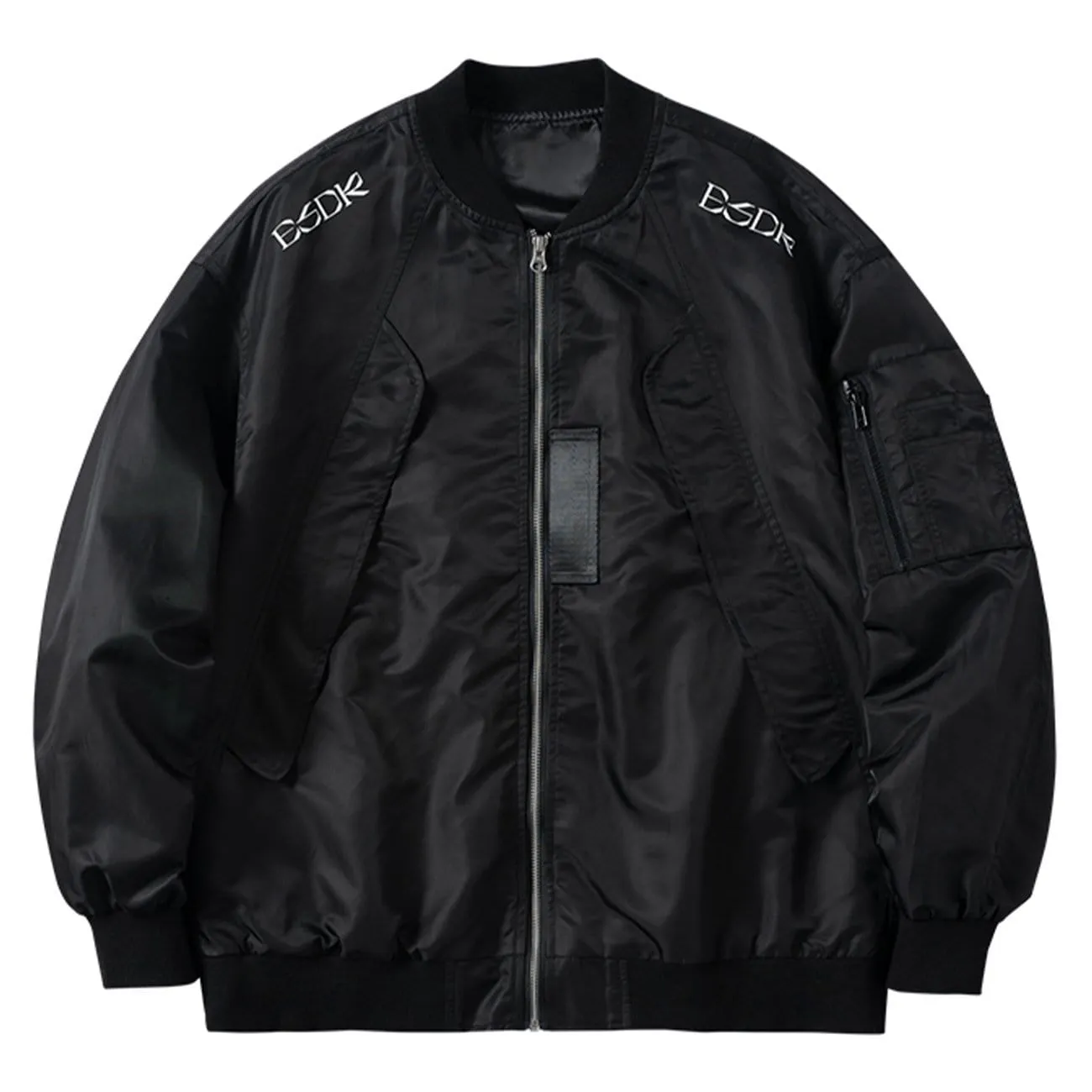 Metallic Light Hidden Zipper Pocket Jacket