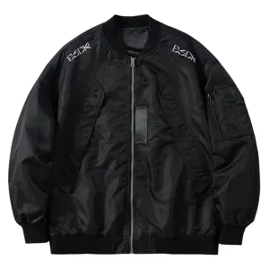 Metallic Light Hidden Zipper Pocket Jacket