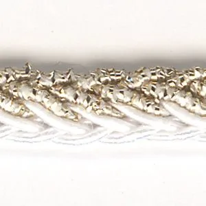 Metallic Trimming Braid #1 Gold & White