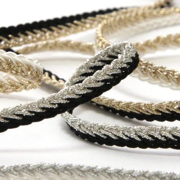 Metallic Trimming Braid #1 Gold & White