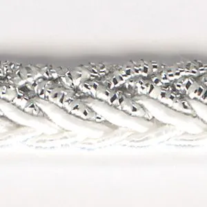 Metallic Trimming Braid #2 Silver & White