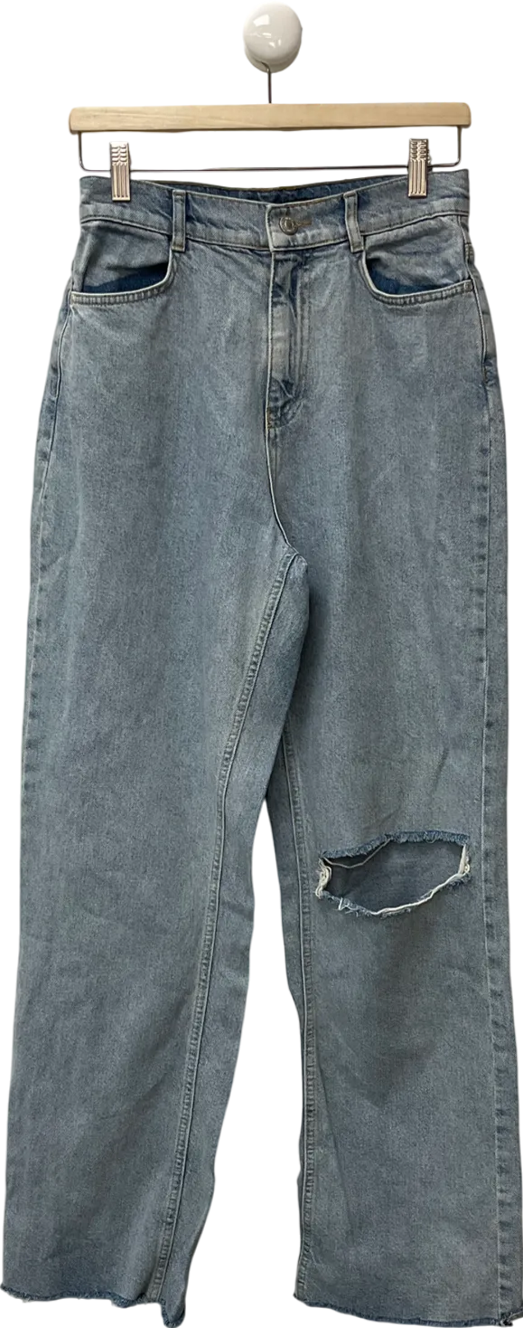 Missguided Blue Washed Ripped Jeans UK 8