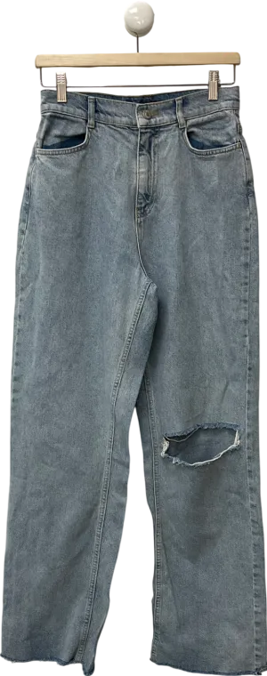 Missguided Blue Washed Ripped Jeans UK 8