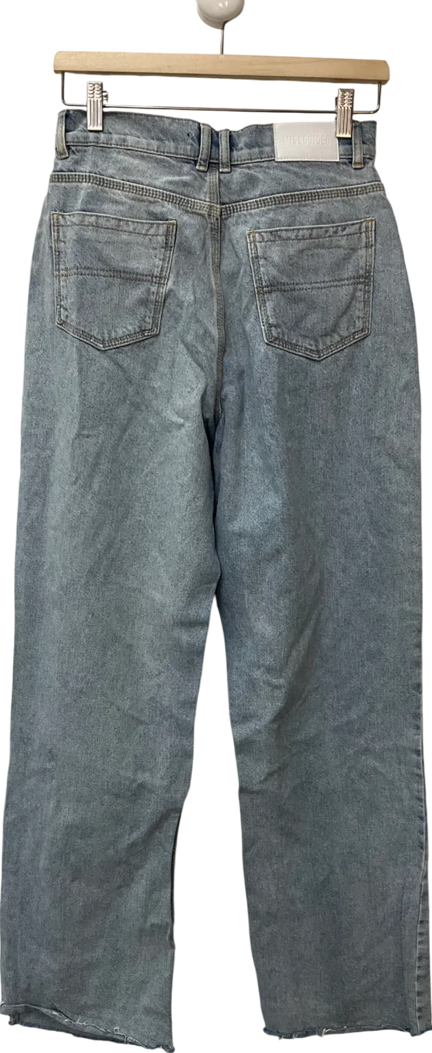 Missguided Blue Washed Ripped Jeans UK 8