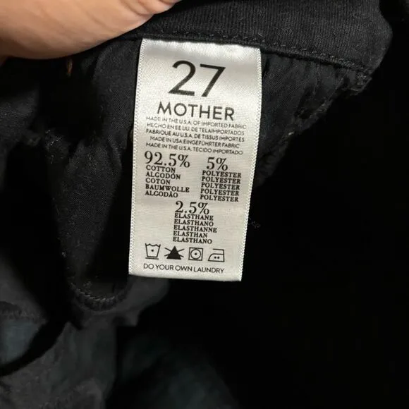 Mother The Looker Jeans In 9 Lives Black- Size 27