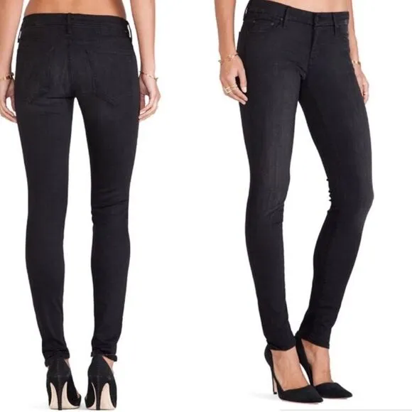 Mother The Looker Jeans In 9 Lives Black- Size 27