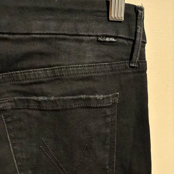 Mother The Looker Jeans In 9 Lives Black- Size 27
