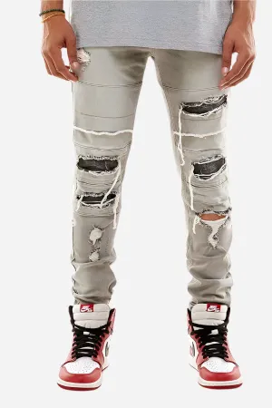 Multipannelled Jeans - Ripped Skinny Fit