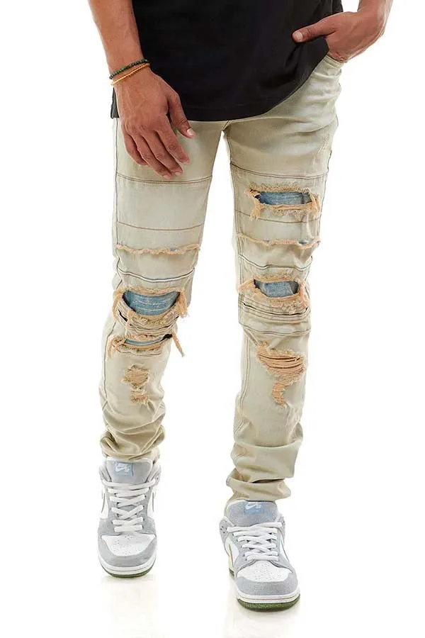 Multipannelled Jeans - Ripped Skinny Fit