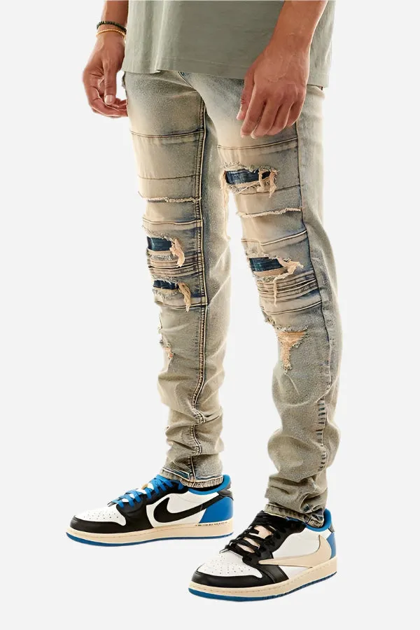 Multipannelled Jeans - Ripped Skinny Fit