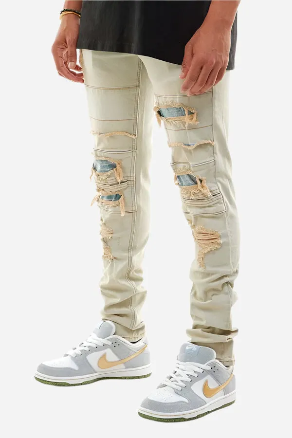 Multipannelled Jeans - Ripped Skinny Fit