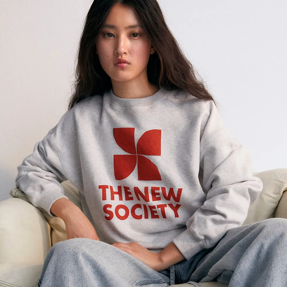 Mykonos Woman Sweatshirt | Grey Melange