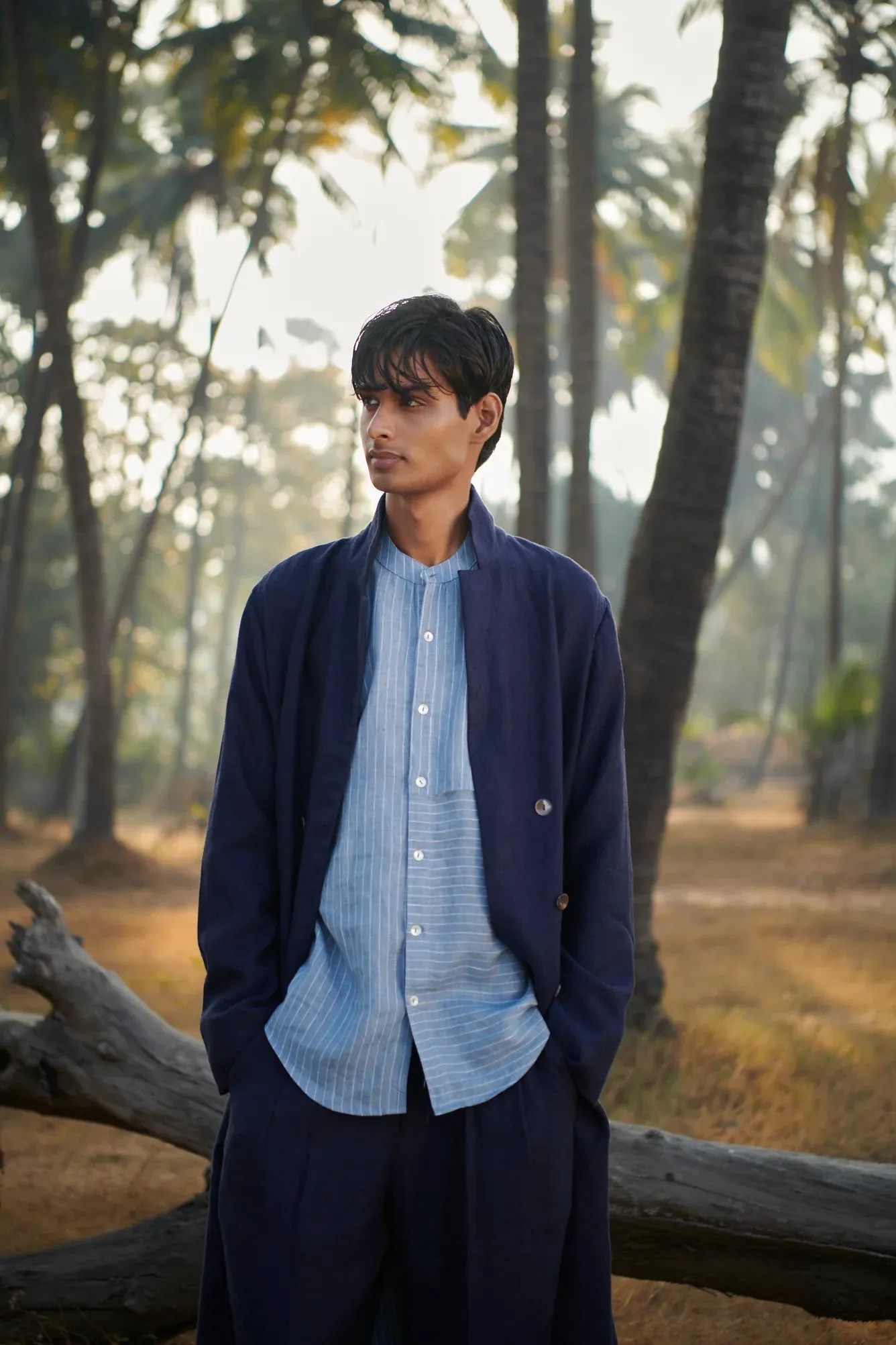 Neel Linen Men's Summer Trench