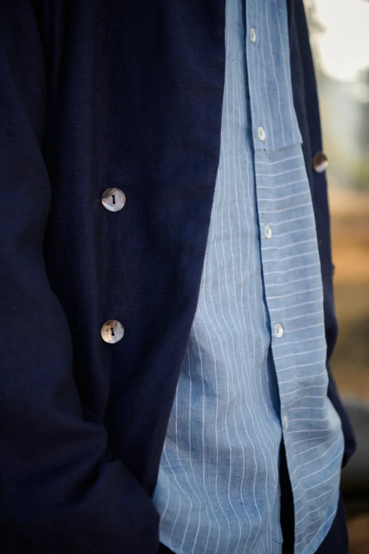 Neel Linen Men's Summer Trench
