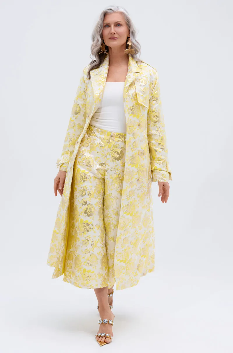 NO EXPECTATIONS BROCADE TRENCH