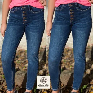 NON Distressed Button Fly Jeans