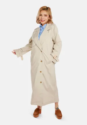 Notched Double Breasted Trench coat By RUW