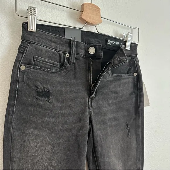NWT Blank NYC Black Mid-Rise Skinny Cotton Blend Denim Jeans Size 25