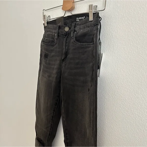 NWT Blank NYC Black Mid-Rise Skinny Cotton Blend Denim Jeans Size 25