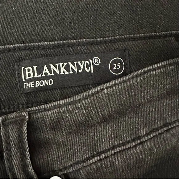 NWT Blank NYC Black Mid-Rise Skinny Cotton Blend Denim Jeans Size 25