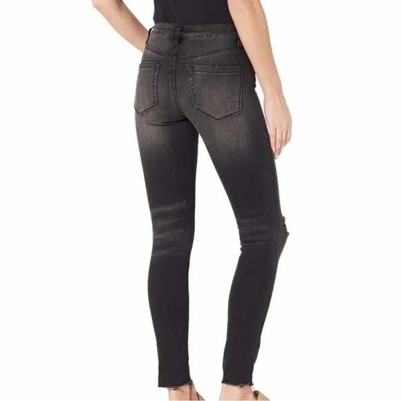 NWT Blank NYC Black Mid-Rise Skinny Cotton Blend Denim Jeans Size 25