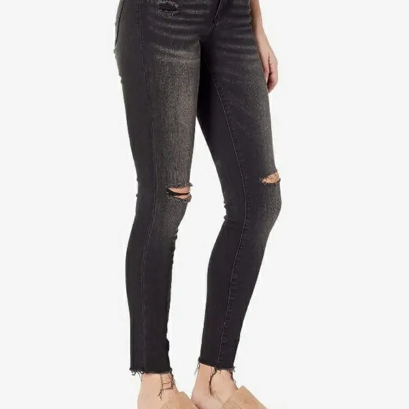 NWT Blank NYC Black Mid-Rise Skinny Cotton Blend Denim Jeans Size 25