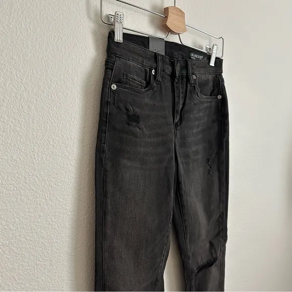 NWT Blank NYC Black Mid-Rise Skinny Cotton Blend Denim Jeans Size 25
