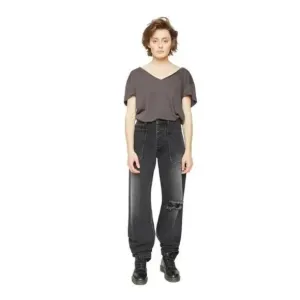 NWT Free People x Sandrine Rose Women's Wide Leg Distressed Cargo Pocket Jeans