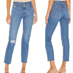 NWT Levi's Distressed Wedgie Jeans Size 24 in Medium Wash