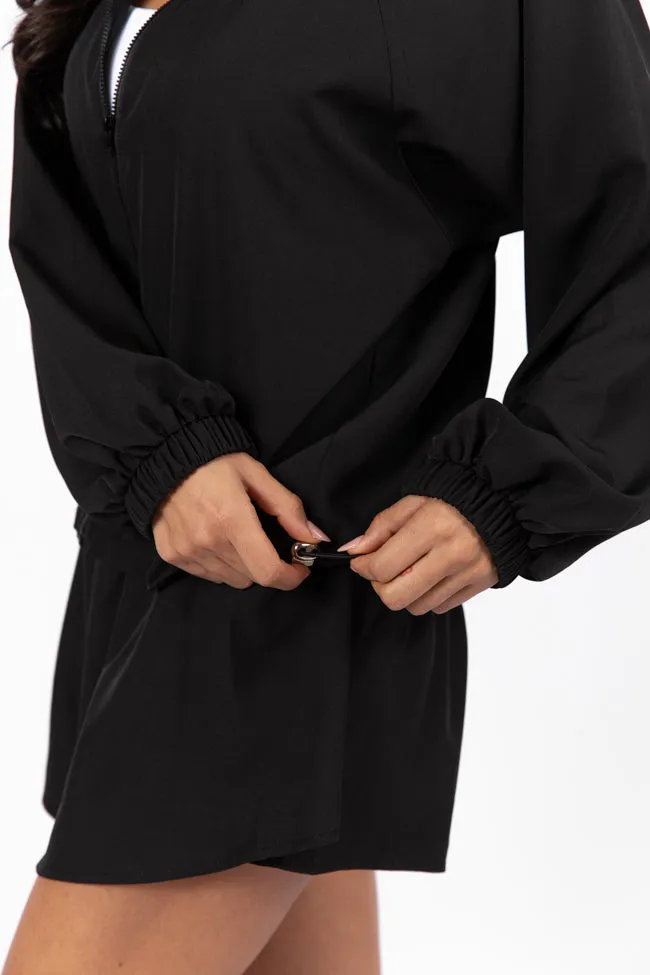 On The Daily Black Full-Zip Windbreaker FINAL SALE