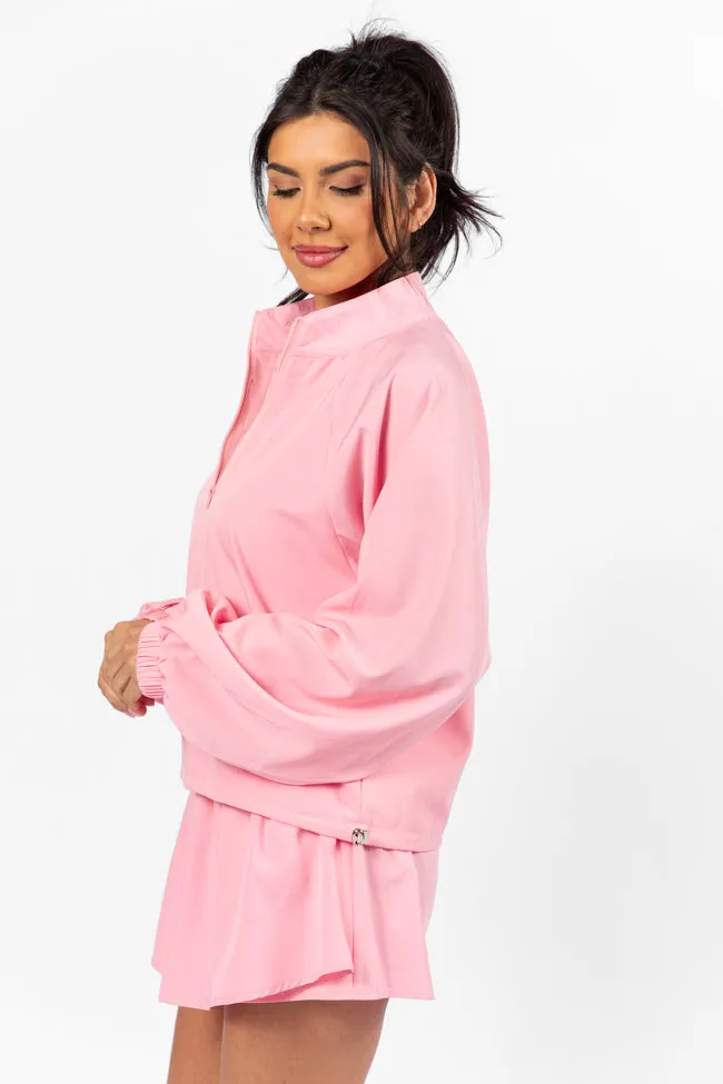 On The Daily Light Pink Full-Zip Windbreaker FINAL SALE