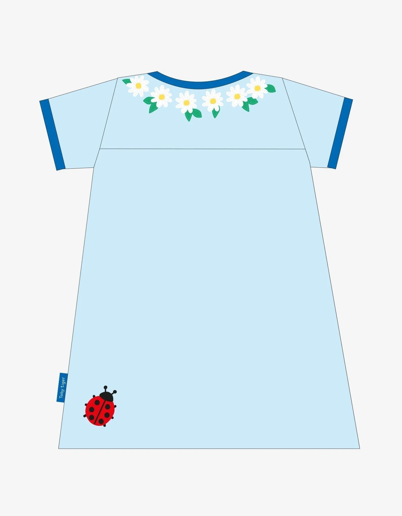 Organic English Garden Applique T-Shirt Dress