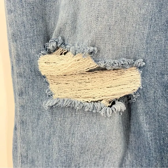 Paige 32x27 14 Anessa High Rise Ankle Wide Leg Jeans 0862 light blue distressed