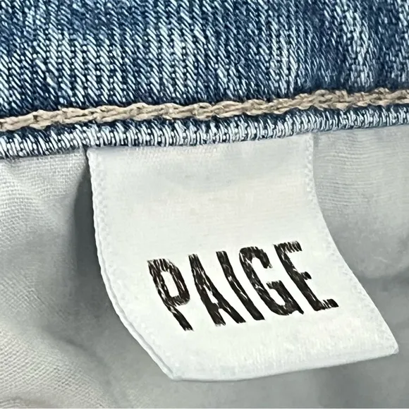 Paige 32x27 14 Anessa High Rise Ankle Wide Leg Jeans 0862 light blue distressed