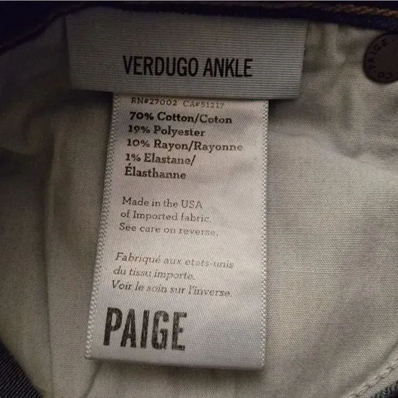 Paige 'Verdugo Ankle' Distressed Jeans