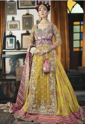 Pakistani Mustard Mehndi Wear #Y6238