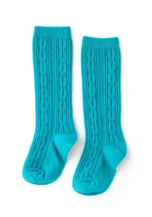 Peacock Teal Knee High
