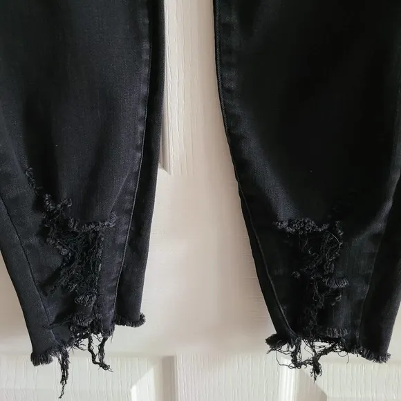 PISTOLA Black Skinny Destructed Frayed Hem Stretch Jeans P6852BEM-BL8 Women's 31