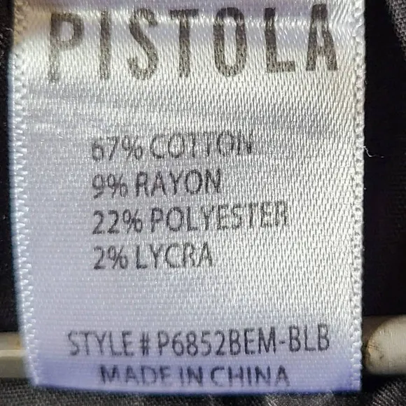 PISTOLA Black Skinny Destructed Frayed Hem Stretch Jeans P6852BEM-BL8 Women's 31