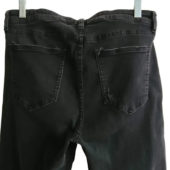 PISTOLA Black Skinny Destructed Frayed Hem Stretch Jeans P6852BEM-BL8 Women's 31