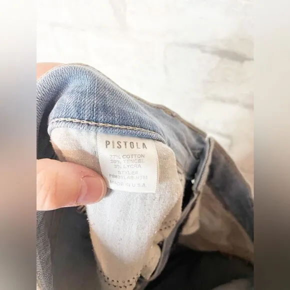 Pistola Light Wash Distressed Denim Jeans