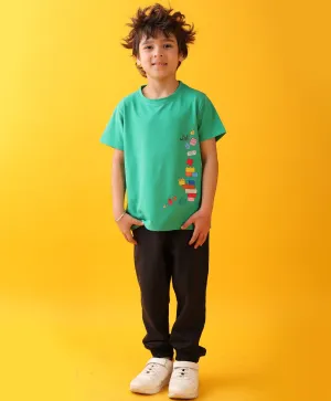 PLAY GREEN BLACK BOYS SUMMER JOGGER SET - GREEN/BLACK