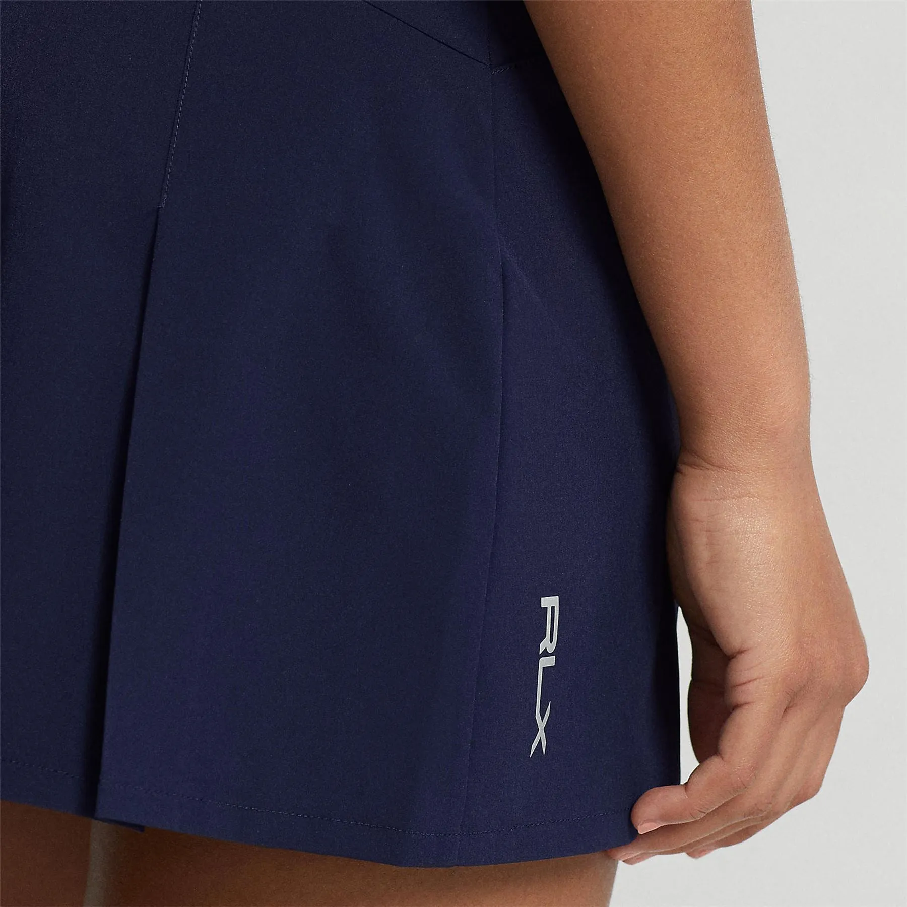 Pleated Four-Way-Stretch Skort French Navy
