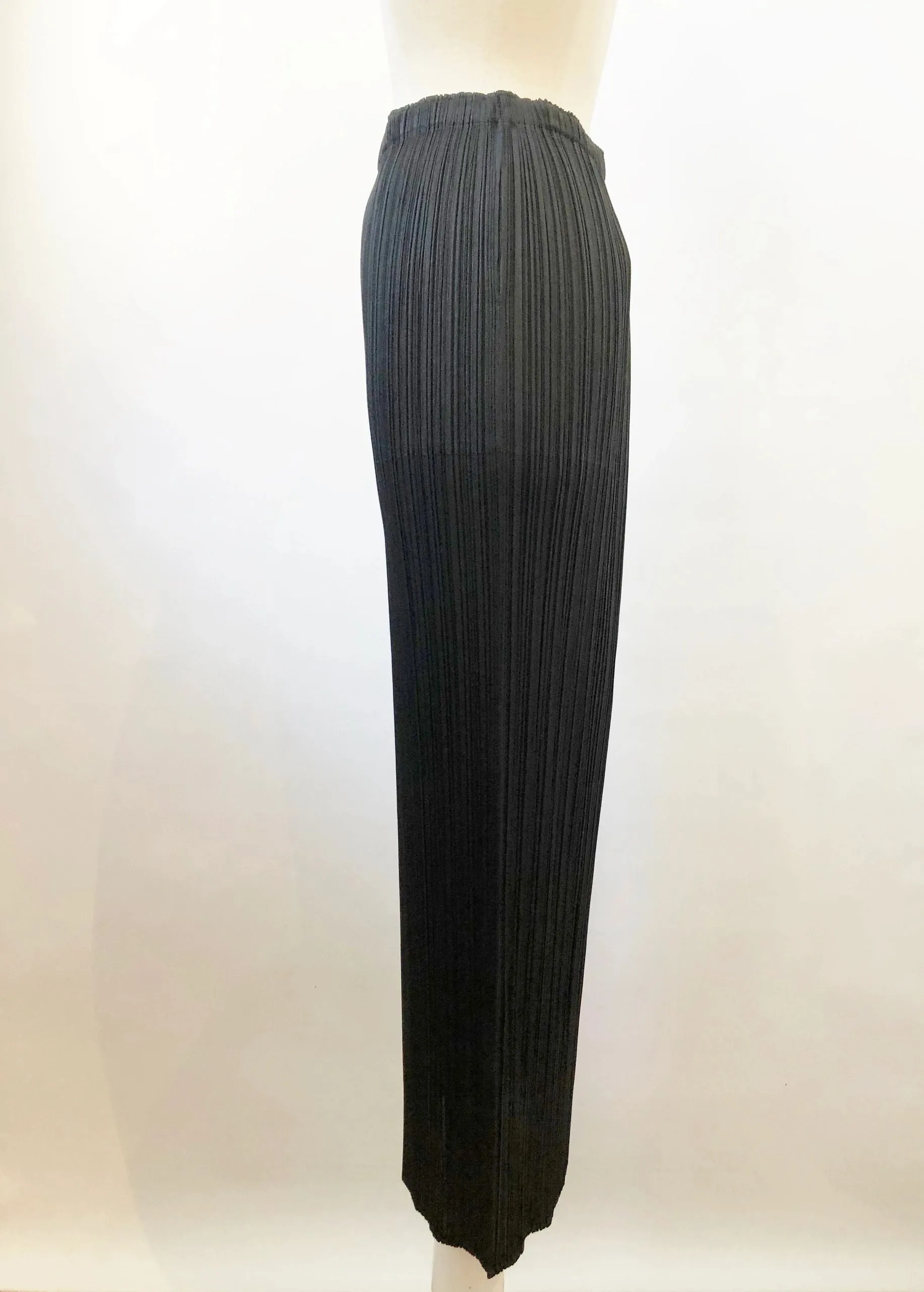 Pleats Please Issey Miyake Black Pleated Skirt Designer Size 5 (L / Xl)