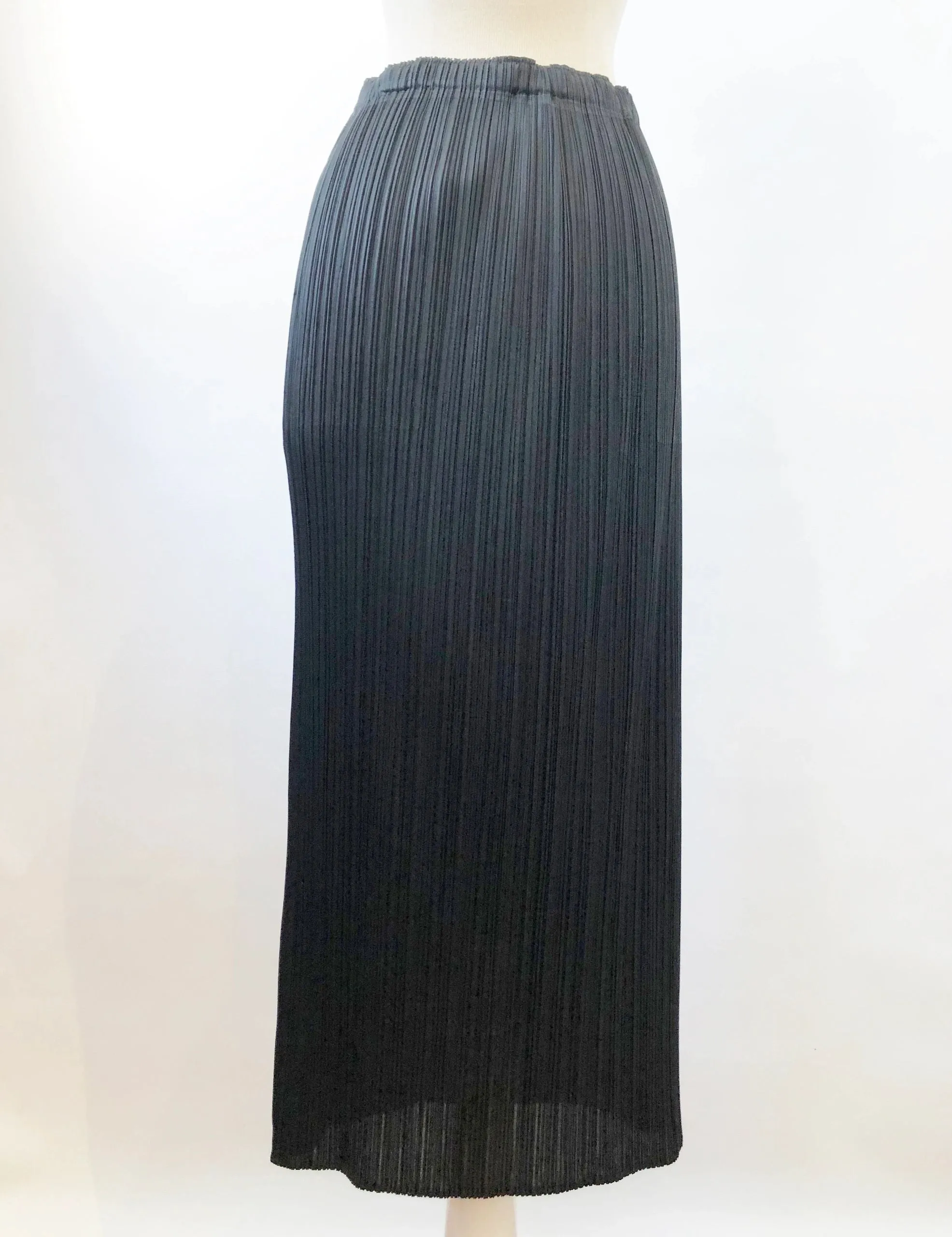 Pleats Please Issey Miyake Black Pleated Skirt Designer Size 5 (L / Xl)