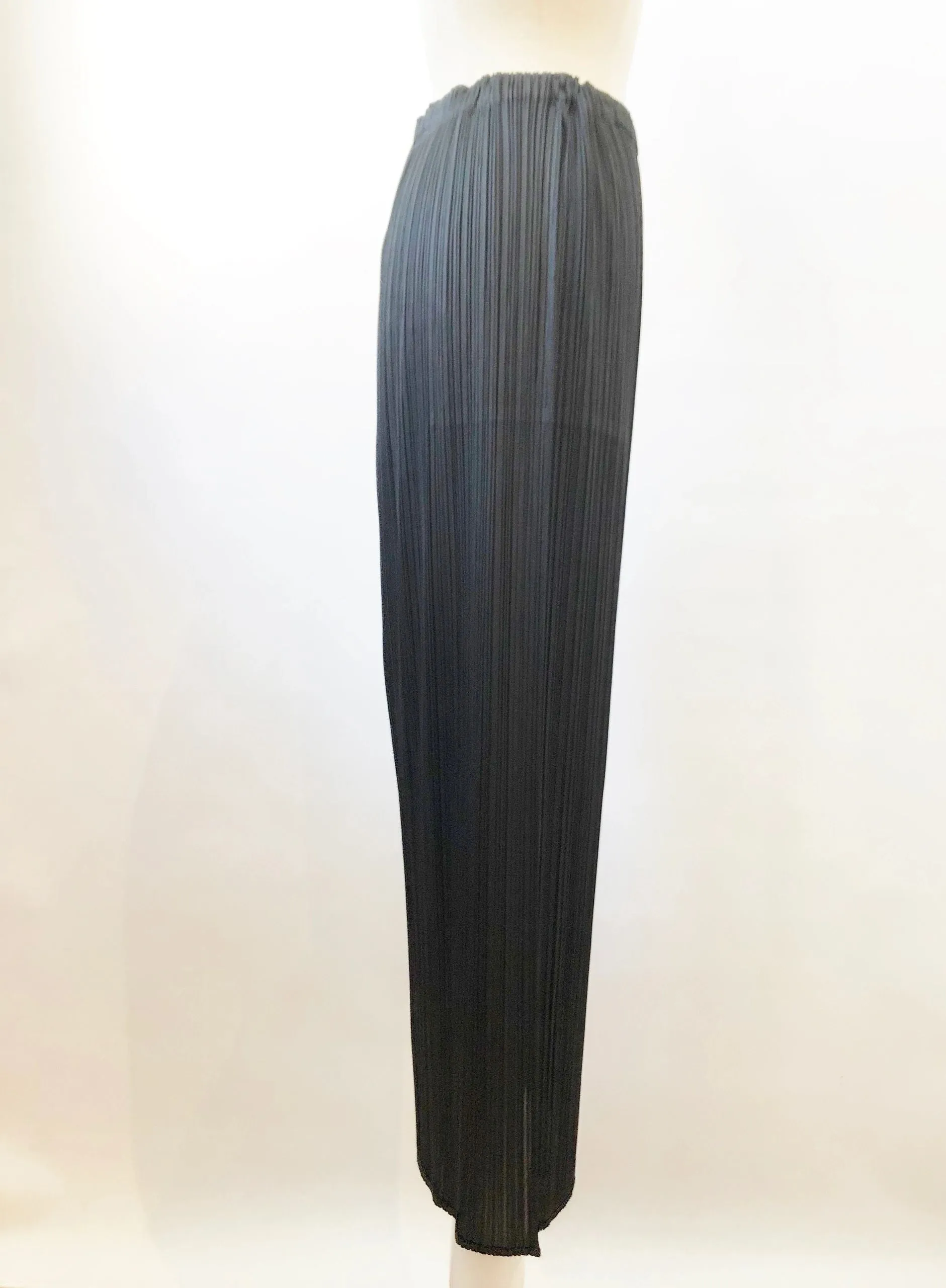 Pleats Please Issey Miyake Black Pleated Skirt Designer Size 5 (L / Xl)
