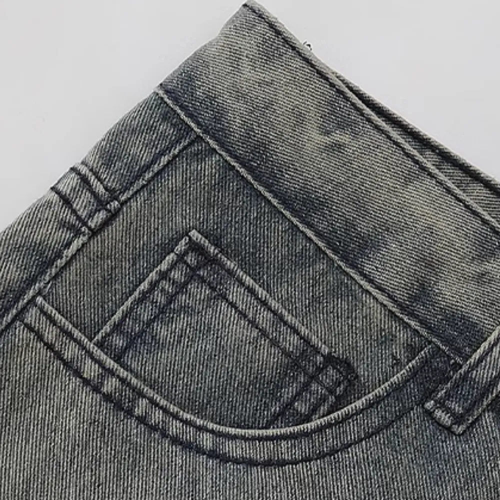 PM | Distressed Denim Contrast Jeans